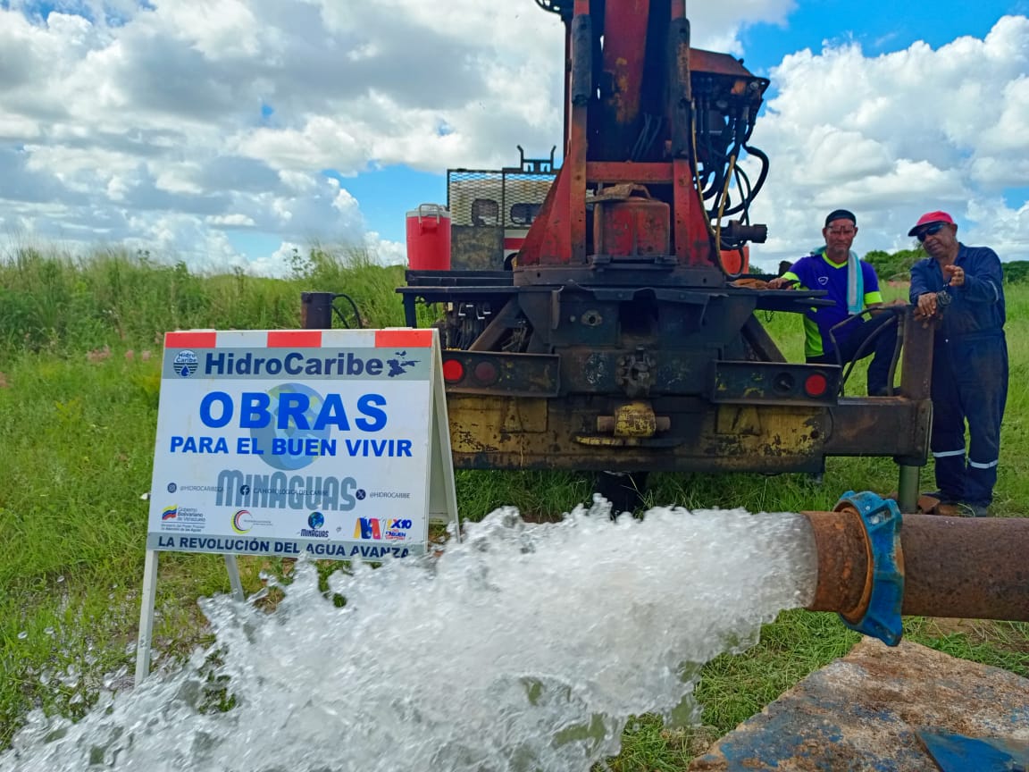 Hidrocaribe incorporó seis pozos profundos en el mes de noviembre, beneficiando a los habitantes de los municipios Simón Rodriguez, Anaco, Guanipa e Independencia en la zona sur de Anzoátegui