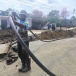 MinAguas instala 25 metros lineales de tubería en El Espinal